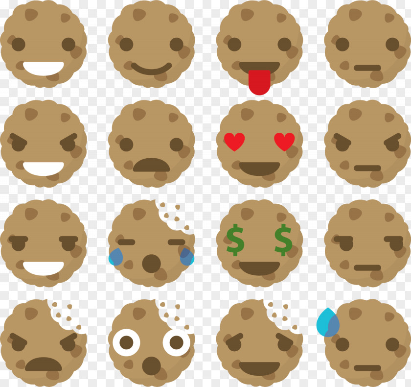 Biscuit Expression Cookie Euclidean Vector Facial Icon PNG
