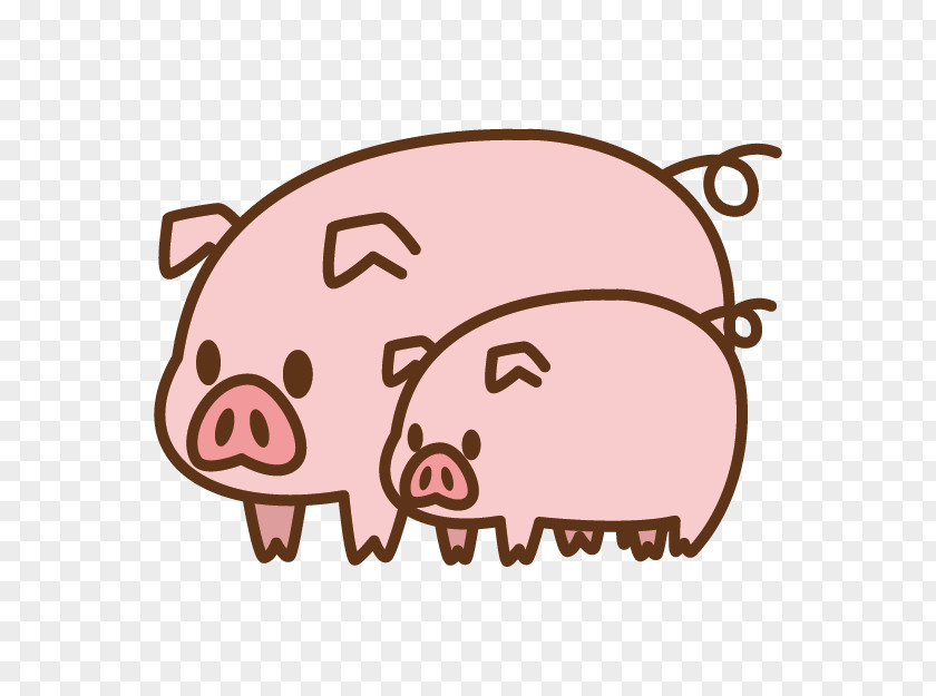 Cartoon Pig Domestic Silhouette Clip Art PNG