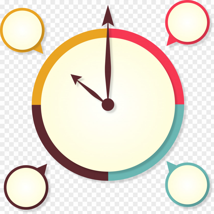 Vector Flat Clock Associated Graph Picture Infographic Icon PNG