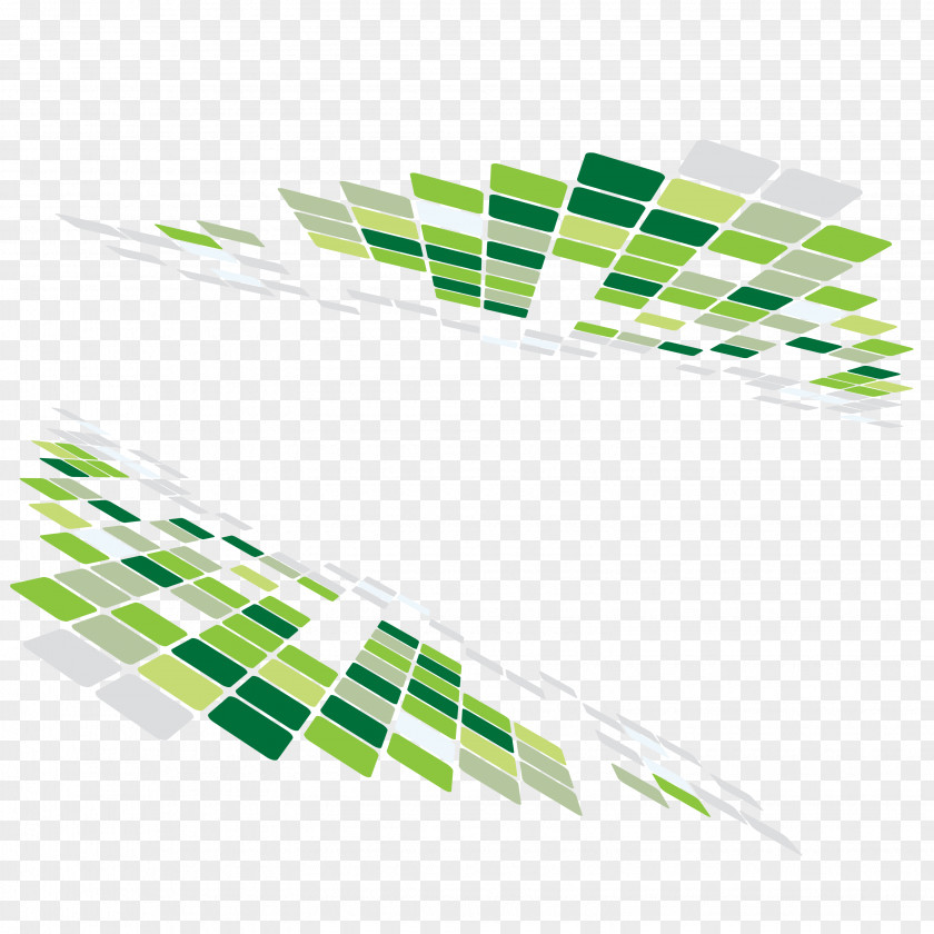 Green Box Space Vector Material Technology Euclidean Square Pattern PNG