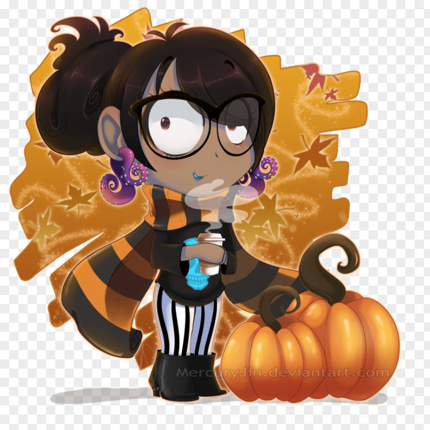 Pumpkin Spice Latte Figurine Cartoon Character Fiction PNG