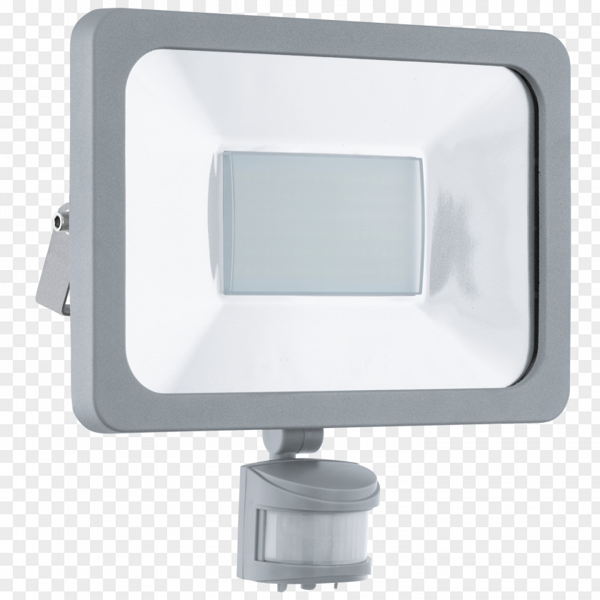 Searchlight Eglo AL-LED-SPOT 20W Silver 'FAEDO 1' Wellindal Sensor Led Focus Faedo 1 Budget Slimline LED Floodlight With Movement PNG