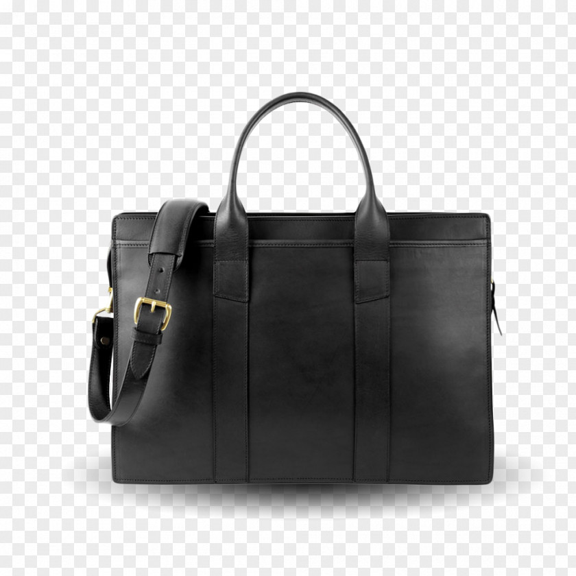 Zipper Tote Bag Leather Briefcase PNG