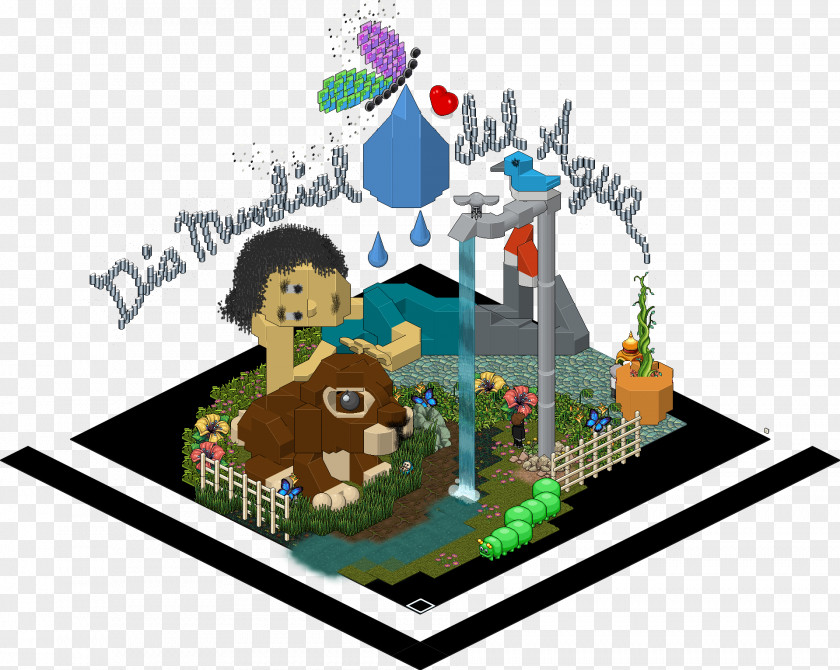 Blue Hedgehog World Water Day Habbo PNG