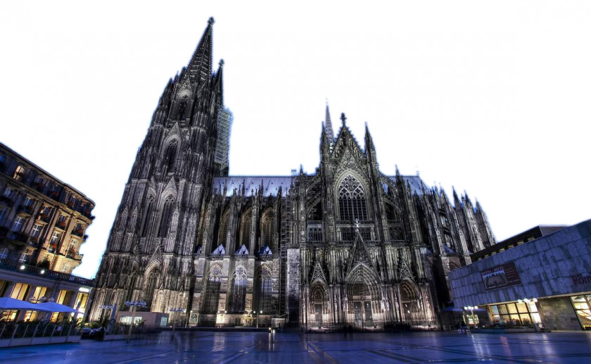 Cologne Cathedral Night View Piazza Navona Church Architecture PNG