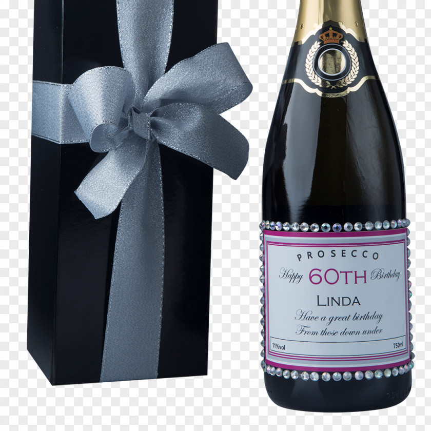 Crystal Box Champagne Prosecco Sparkling Wine Gift PNG