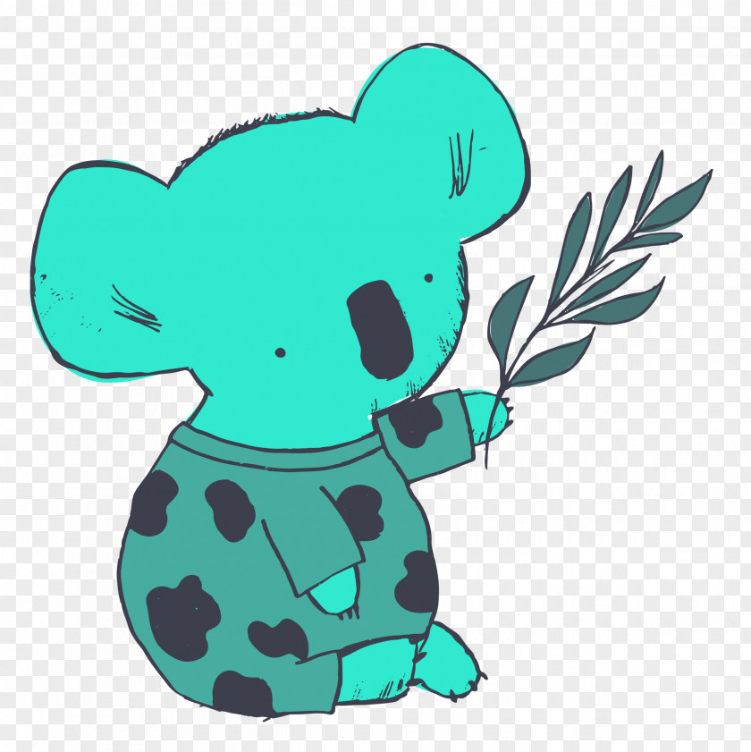 Leaf Cartoon Character Green Pattern PNG