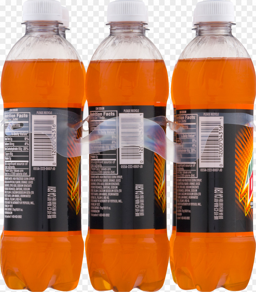 Mountain Dew Fizzy Drinks Enhanced Water Orange Soft Drink Carbonated PNG