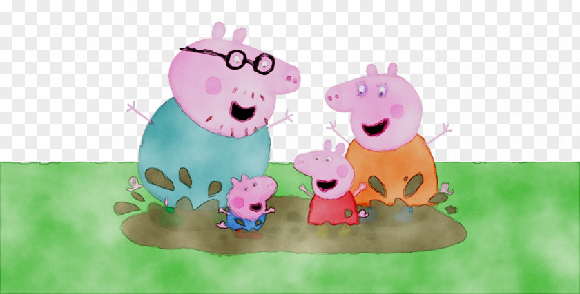 Pig Stuffed Animals & Cuddly Toys Cartoon Pink M Figurine PNG