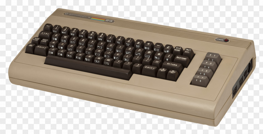 Vintage Computer Commodore 64 International Personal Home PNG