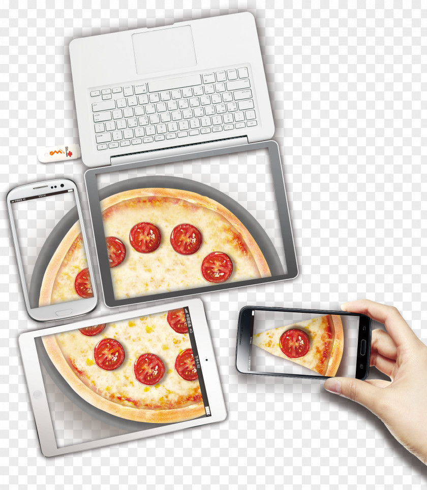 Phone Notebook Screen Tablet Pizza Creative Laptop PNG