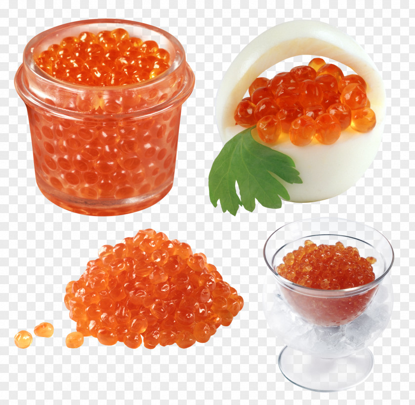 Red Fish Caviar Chum Salmon Sockeye Pink Roe PNG