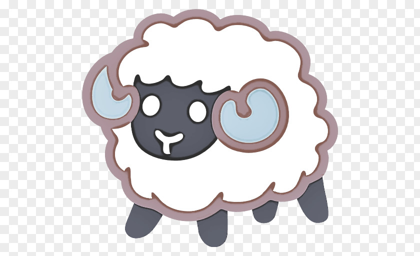 Cartoon Sheep Cloud Sticker PNG