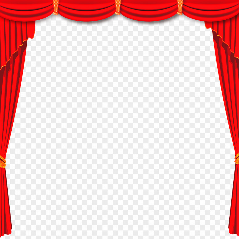 Chinese New Year Festival Red Curtain Theater Drapes And Stage Curtains Theatre Pattern PNG
