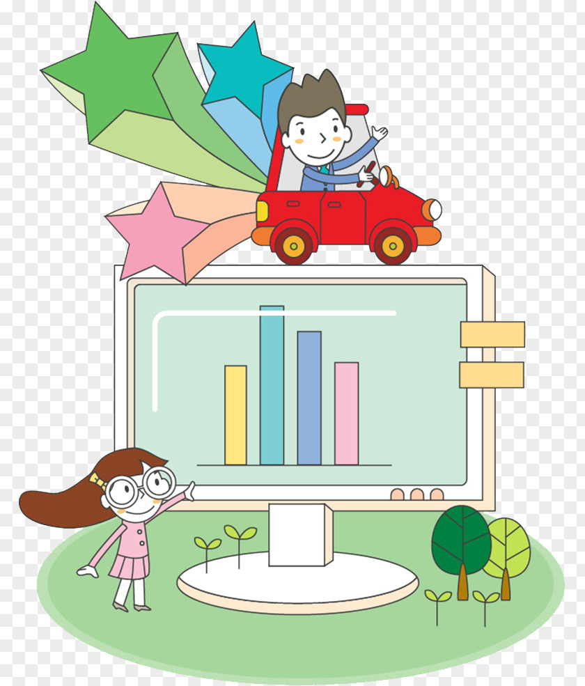 Driving The Child Cartoon Clip Art PNG