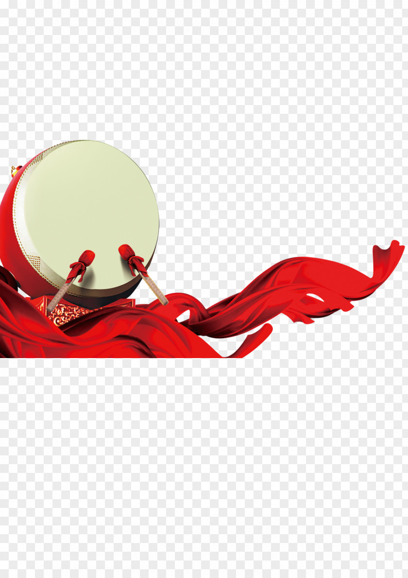 Drummer Ribbon Streamers Drum Red PNG
