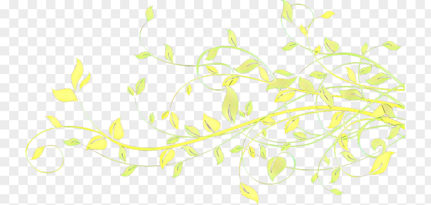 Plant Branching Yellow Background PNG