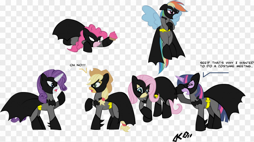 Batman Pony Twilight Sparkle Rainbow Dash Rarity Pinkie Pie PNG