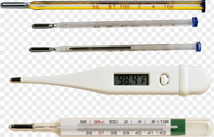 Thermometer Medical Thermometers Fahrenheit Mercury-in-glass PNG