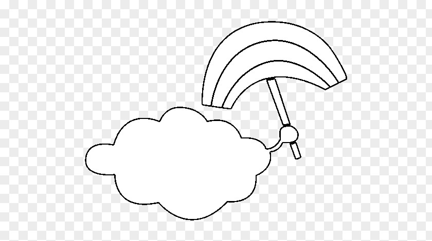 Rainbow Cloud Drawing /m/02csf Line Art Cartoon Clip PNG