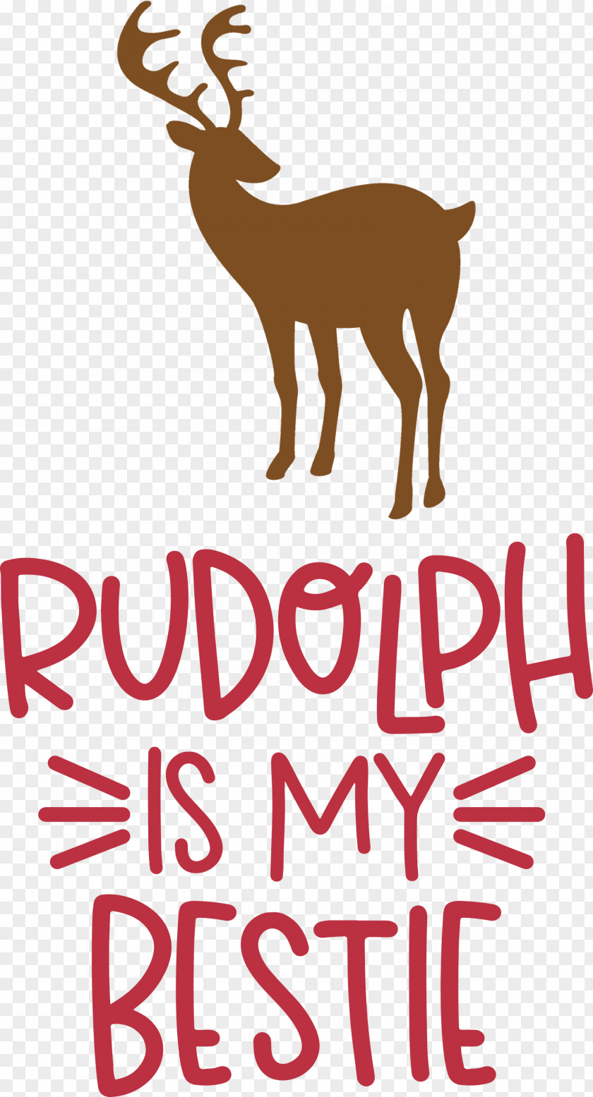 Rudolph Is My Bestie Deer PNG