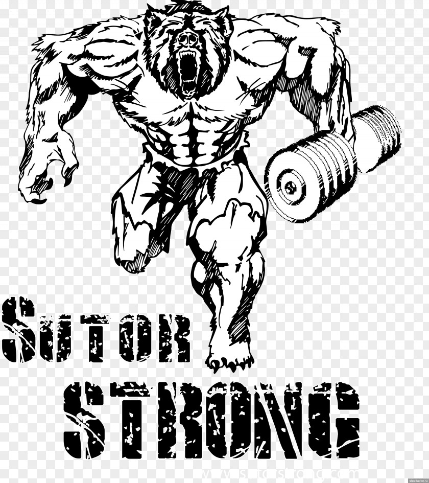 Strong Drawing Sketch PNG