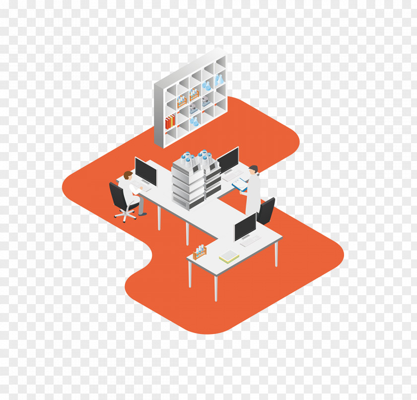 Orange Cartoon Office Model Designer Illustration PNG