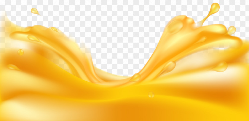Orange Juice Splash Flower Yellow Amber Wallpaper PNG
