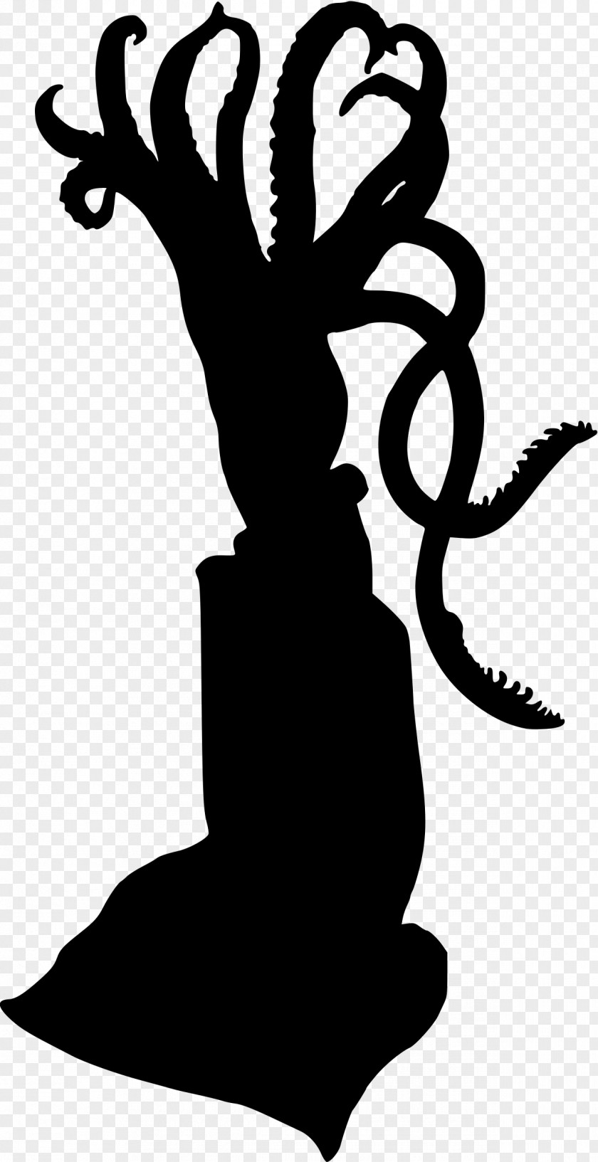 Squid Giant Silhouette Clip Art PNG
