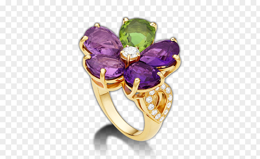 Flower Ring Engagement Bulgari Jewellery Gemstone PNG