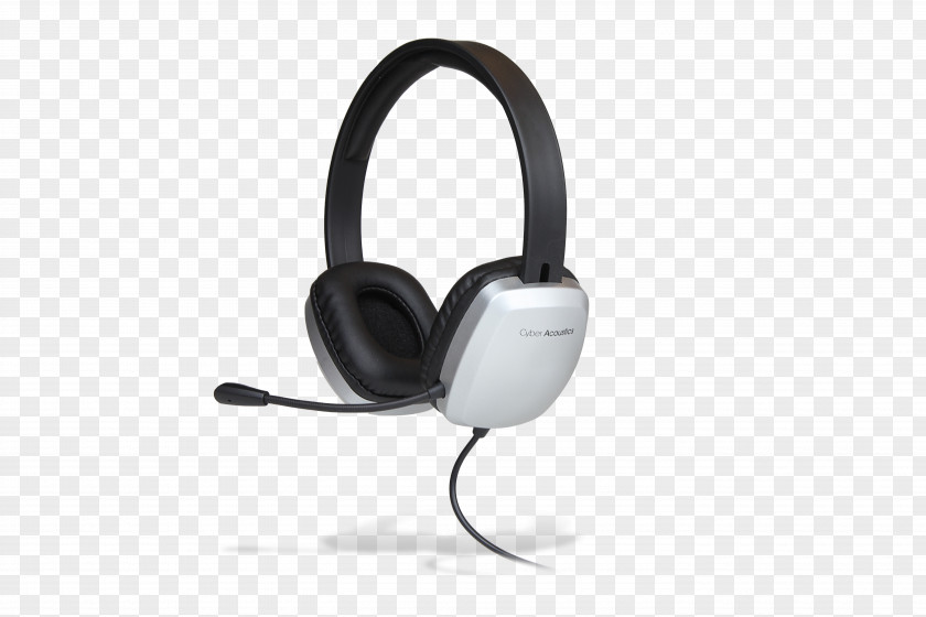 Headset Headphones Microphone Cyber Acoustics AC-6010 Stereo W/ Single Plug Y-adapter Audio AC-204 PNG