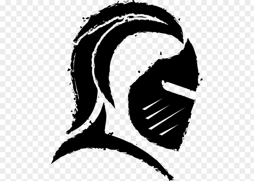 Knight Logo Black And White Silhouette PNG