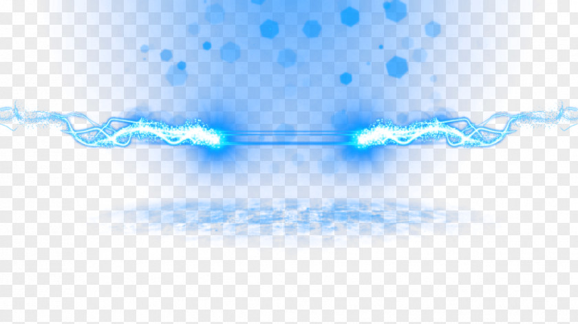 Blue Fancy Light Lightning Effect Element Template Clip Art PNG