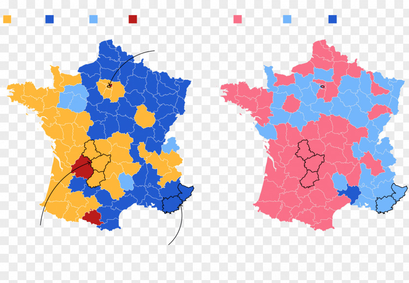 France French Presidential Election, 2017 Vector Map PNG