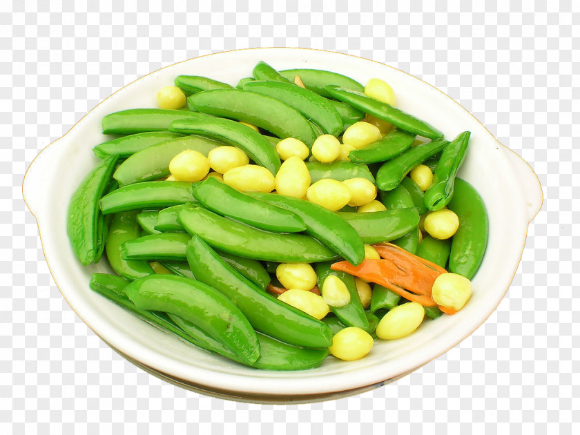 Ginkgo Fried Sugar Snap Peas Green Bean Pea Stir Frying Food PNG