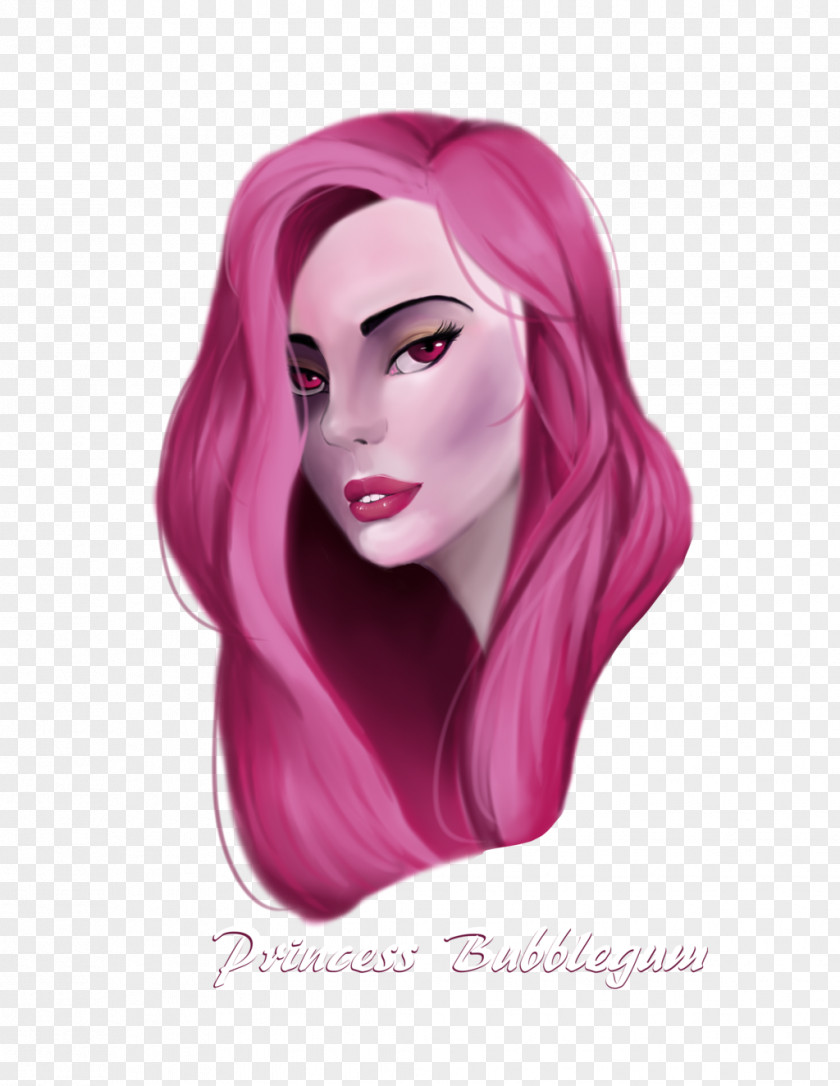 Princess Bubblegum Chin Hair Coloring Pink M Forehead Lip PNG
