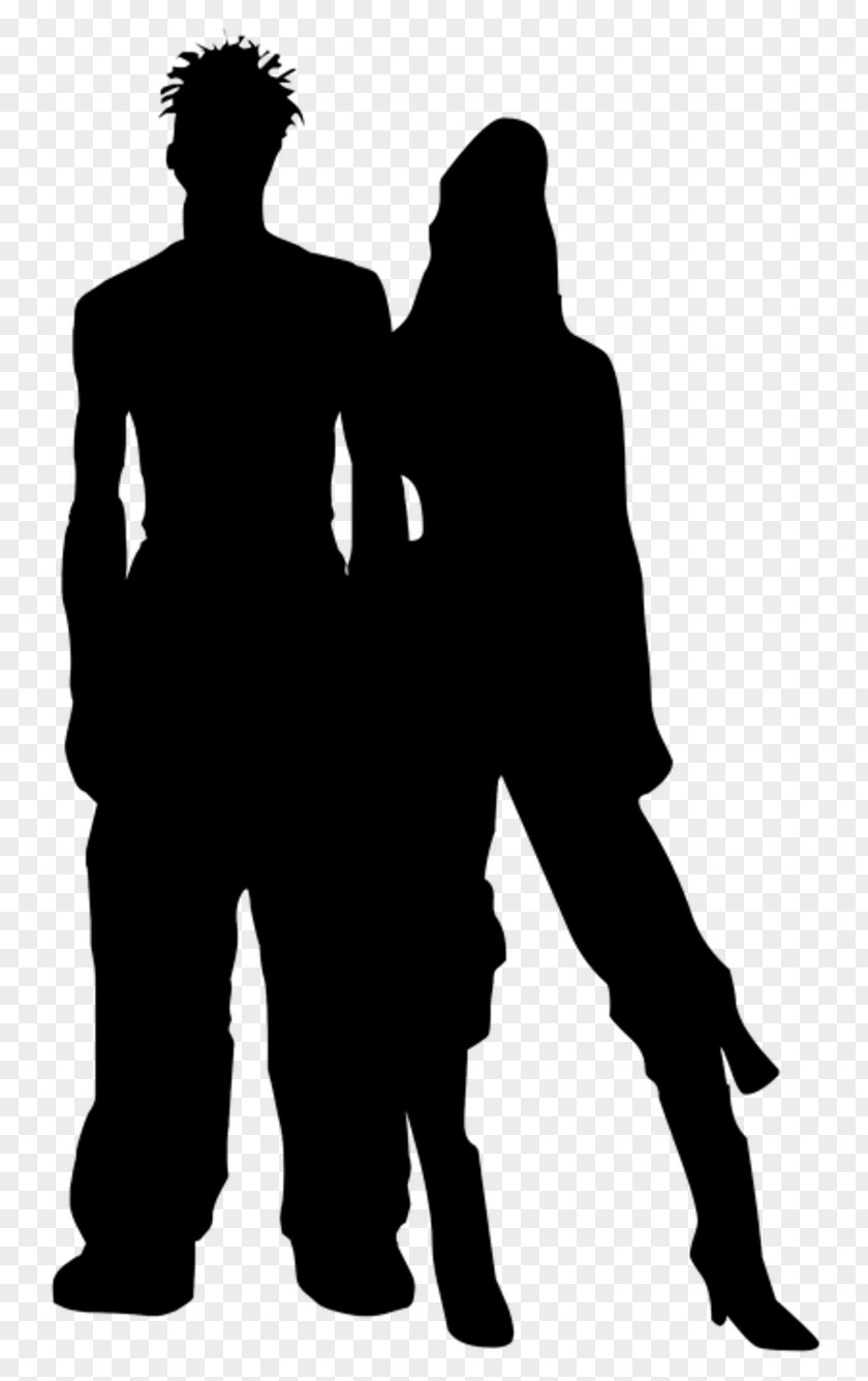 Silhouette Couple Drawing PNG