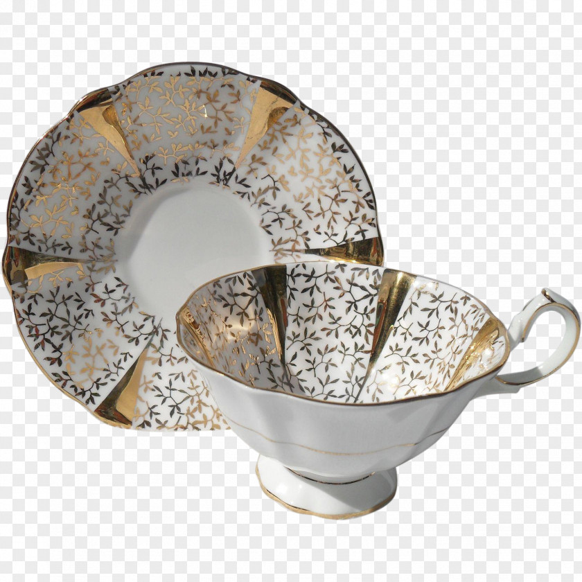 Silver Saucer Cup Tableware PNG