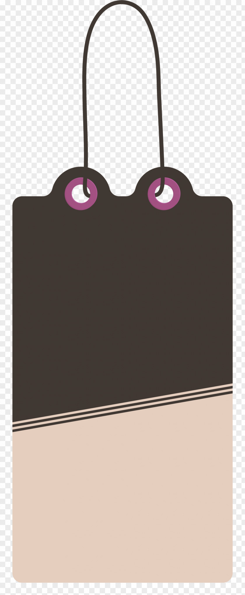Brown Simple Stitching Tag Download Client Gratis PNG