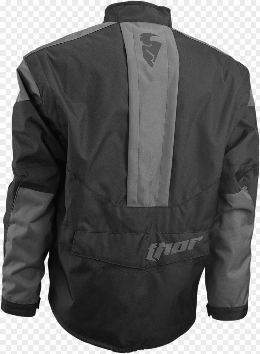 Black Charcoal Jacket Enduro Pocket Sleeve Belt PNG