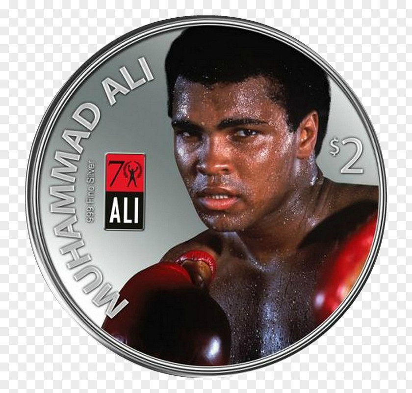 Boxing Muhammad Ali Vs. Joe Frazier II Coin Silver PNG