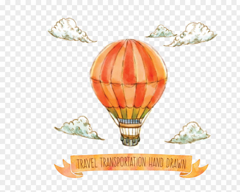 Colored Hot Air Balloon PNG