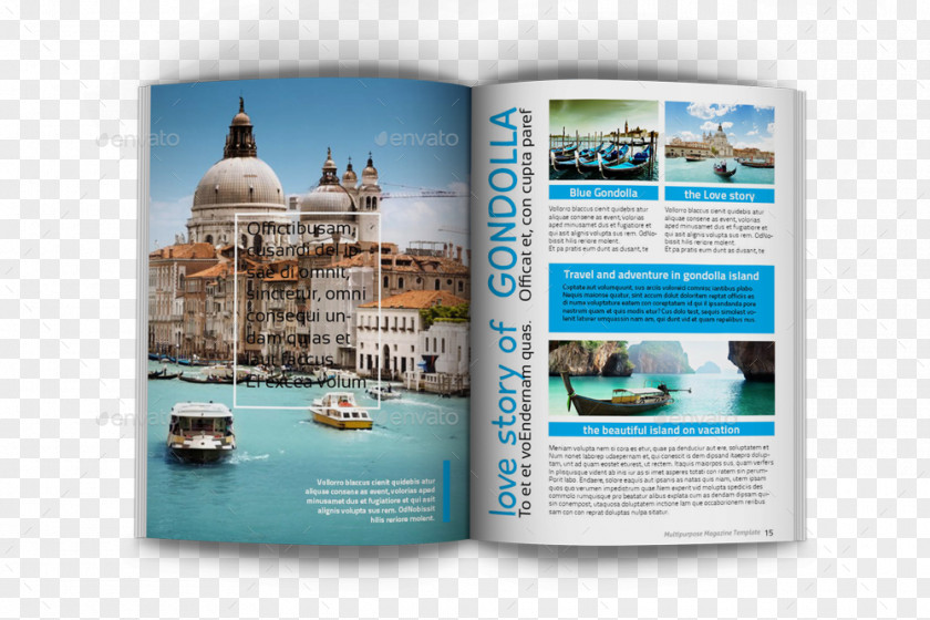 Design Magazine Grand Canal Page Layout Brochure PNG