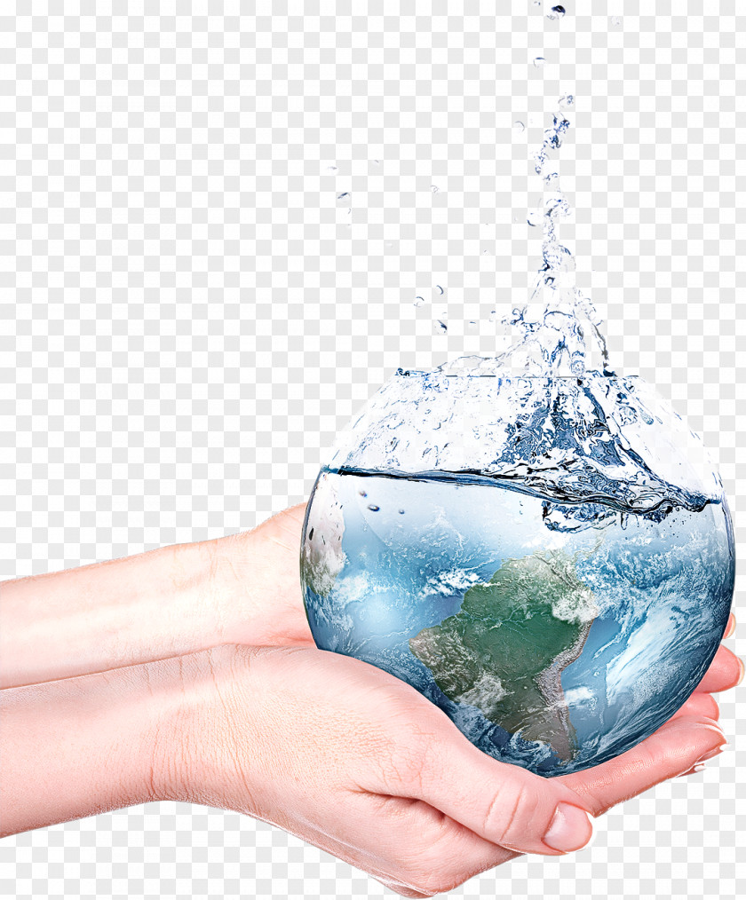 Water Transparent Material World Hand Earth PNG