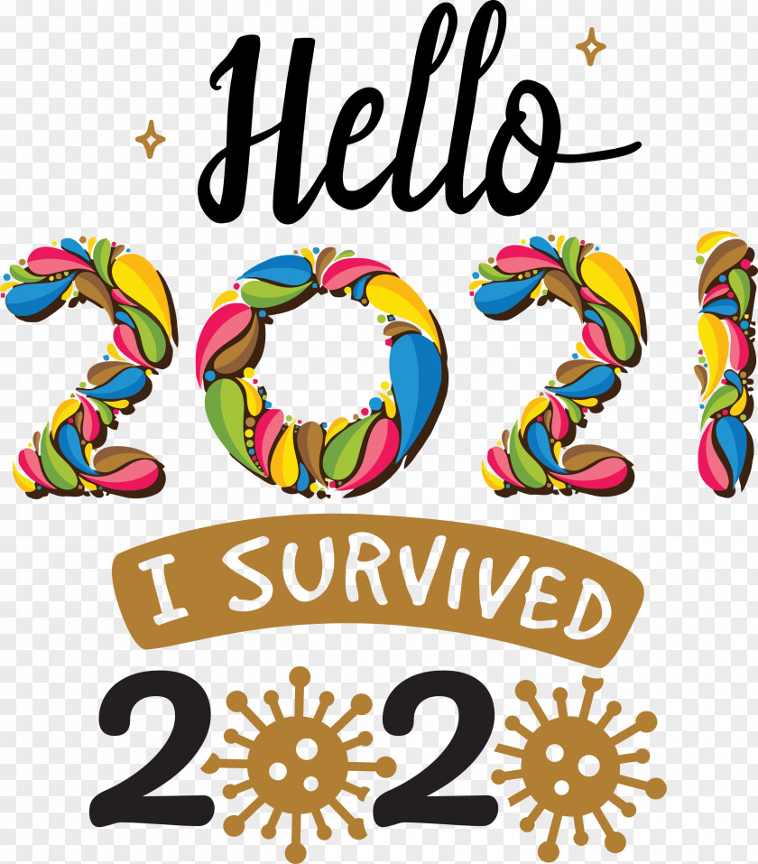 Hello 2021 New Year PNG