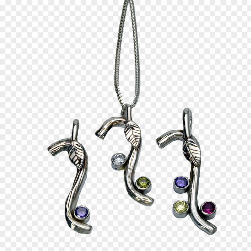 Silver Earring Charms & Pendants Body Jewellery PNG