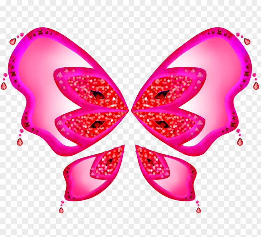 Tinkerbell Wings Pink M M. Butterfly PNG
