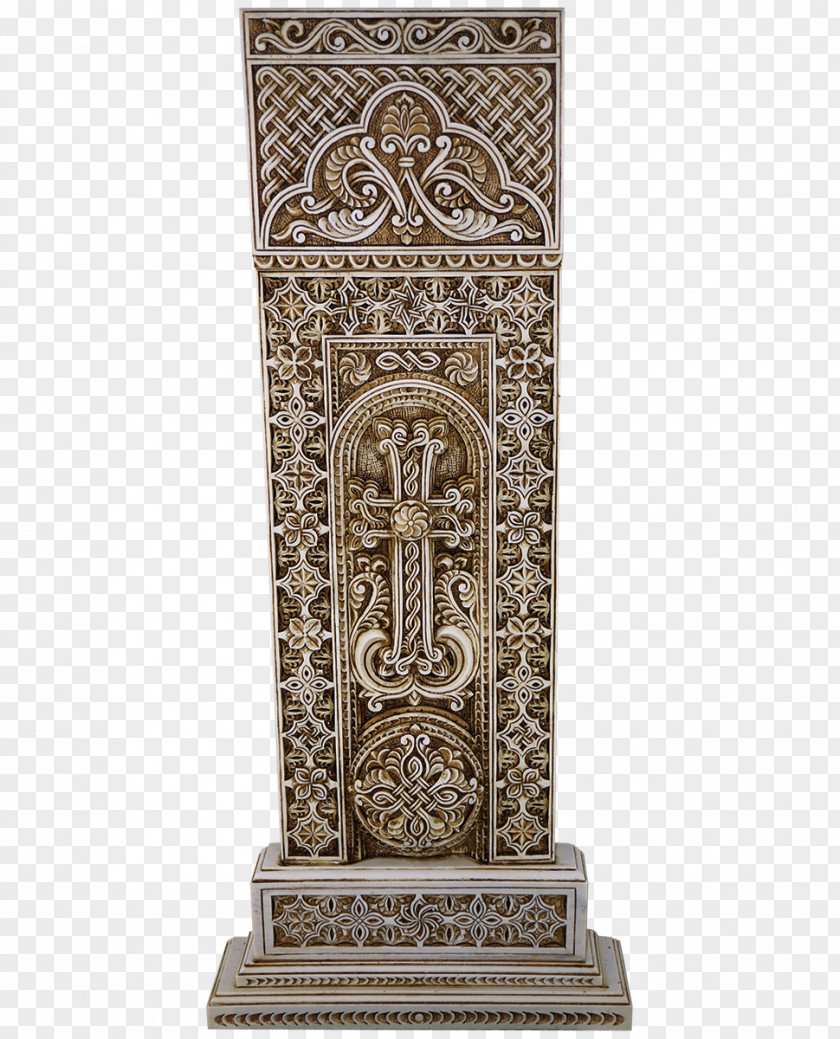 Khachkar Armenian Cross Vagharshapat PNG