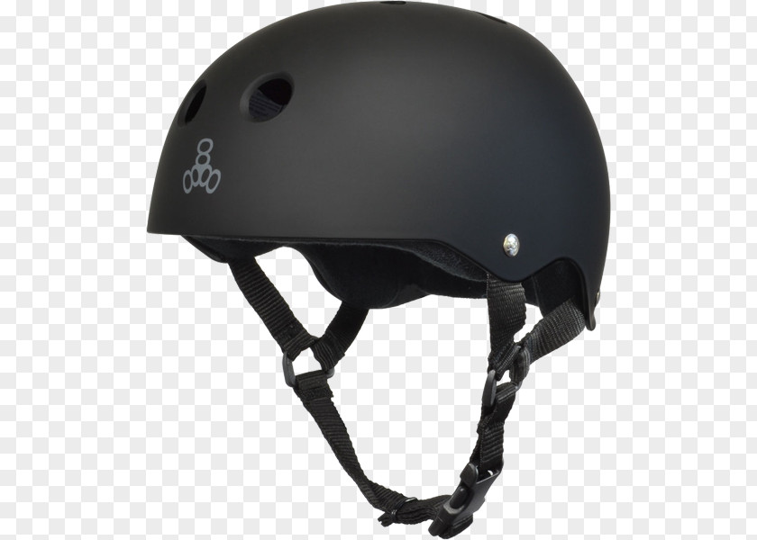 Skateboard Skateboarding Triple 8 Brainsaver Glossy Helmet With Standard Liner Helmet, Black Rubber/Black, Medium PNG
