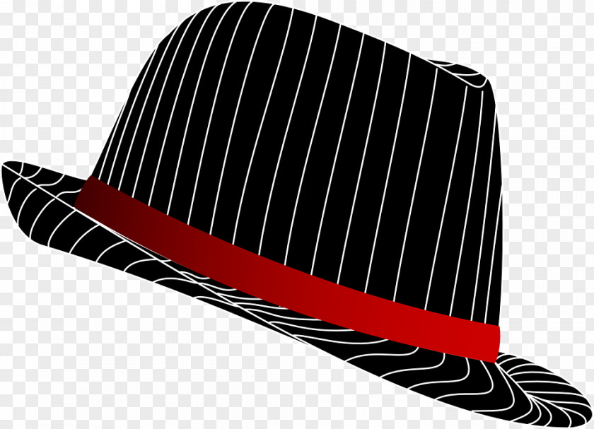 Striped Hat Fedora Free Content Clip Art PNG